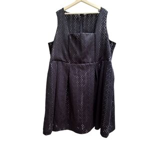 Asos Layered Party Dress with Cutout Fabric, Black With White Lining, Size 24